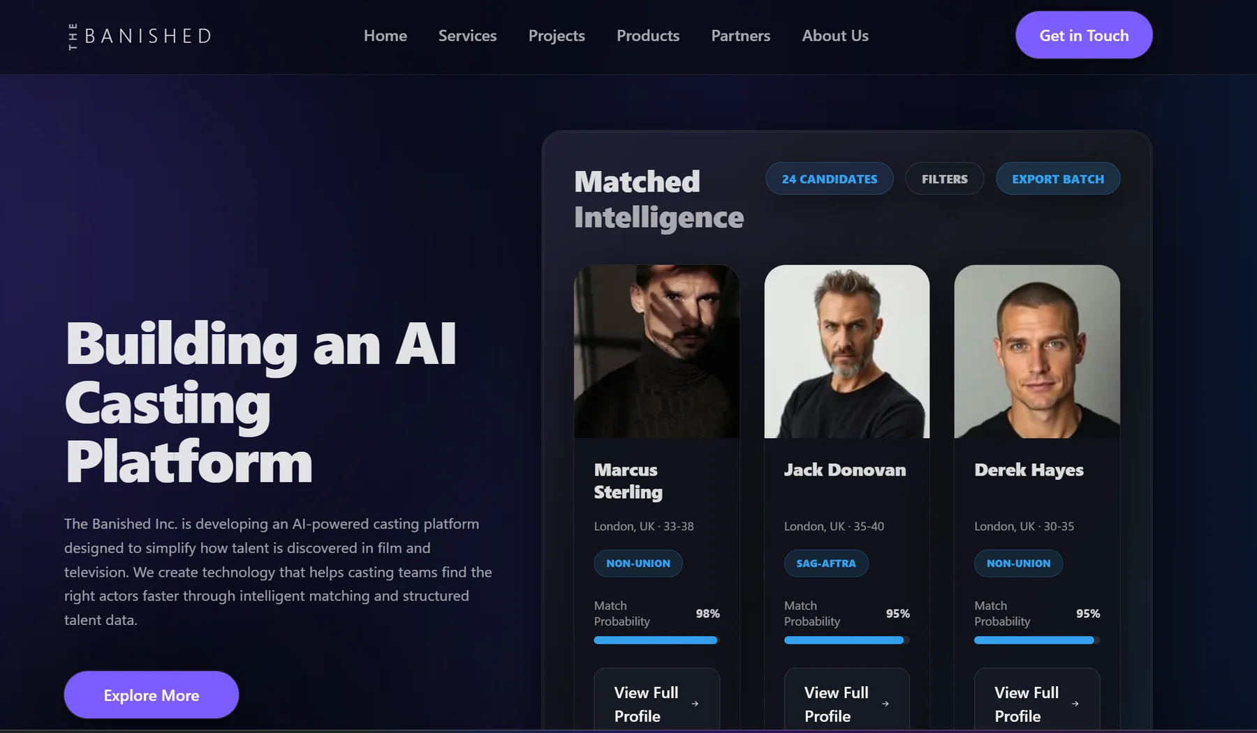 AI-powered casting and candidate matching platform